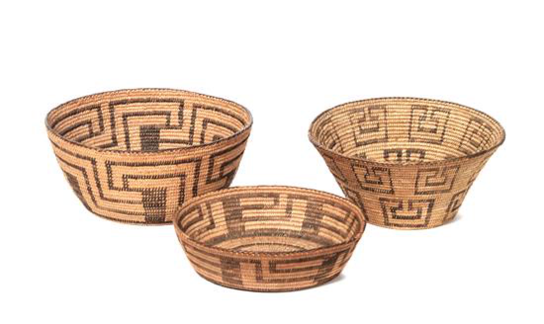 Three Pima Baskets Height of largest 4 1/2 x diameter (1 of 1)