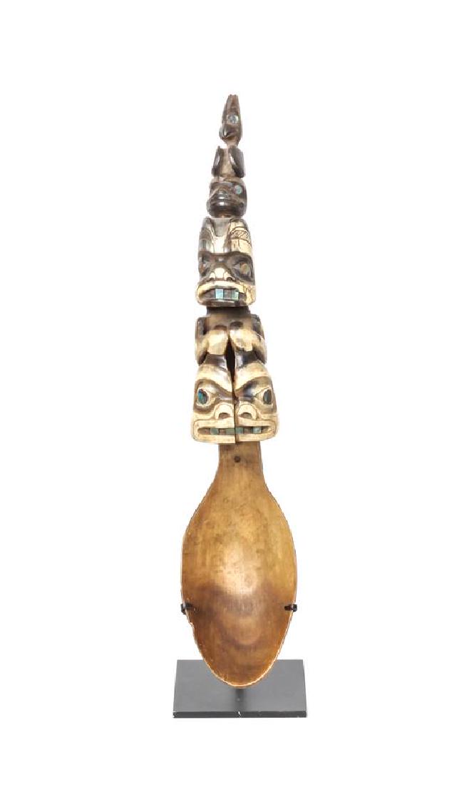 Tlingit Carved Horn Spoon Length 14 1/2 inches (1 of 1)