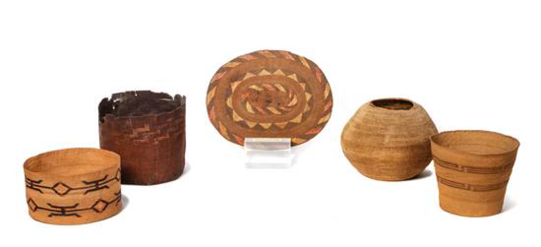 Collection of Tlingit Baskets Length of mat 11 1/4 x (1 of 1)