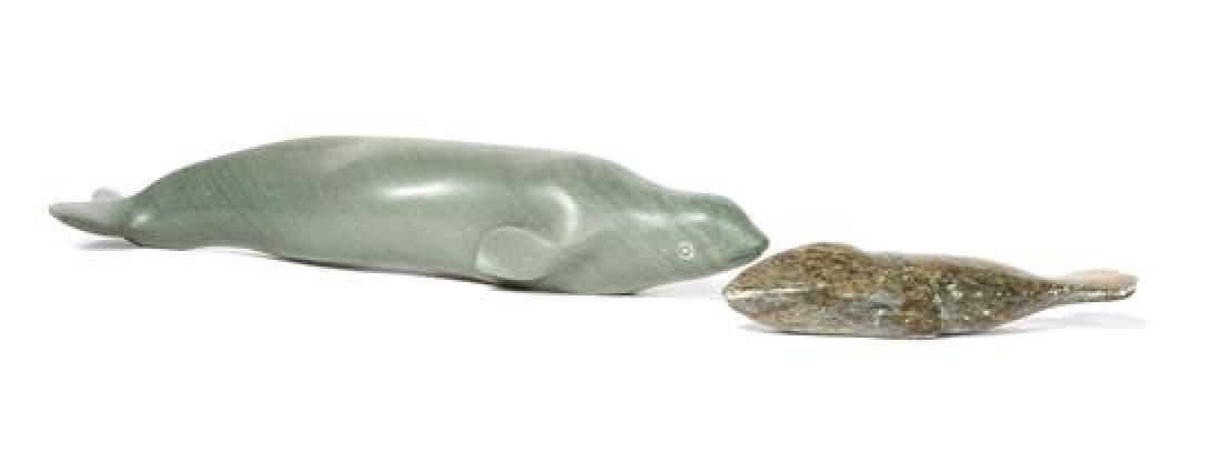 Two Inuit Stone Figures Height of first 1 3/4 x length (1 of 1)