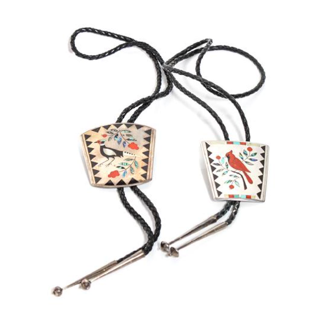 Two Zuni Bolos, Edaakie Family Length of longest 18 3/4 (1 of 1)