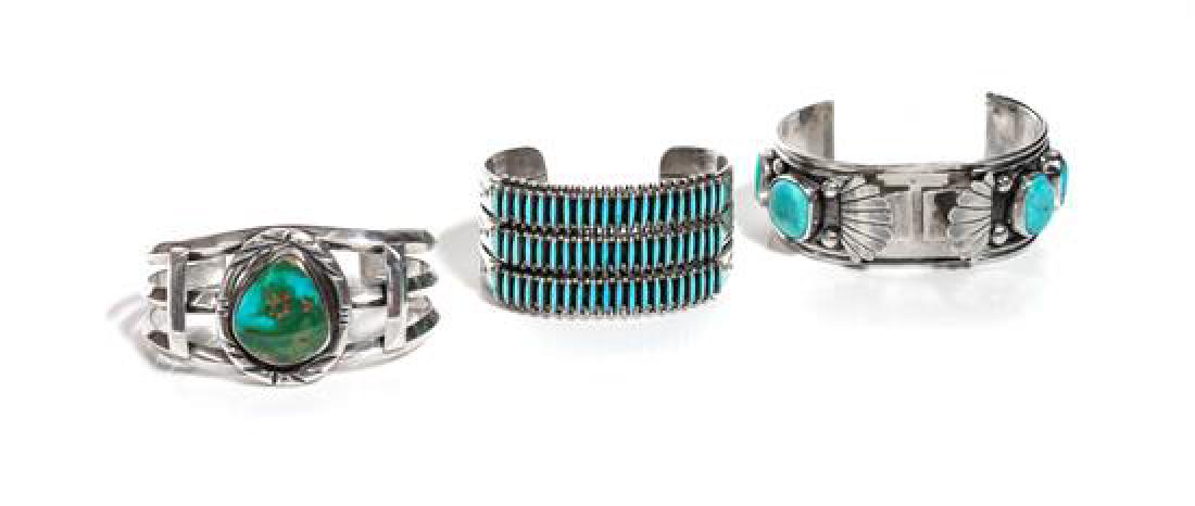 Zuni Needlepoint Cuff Bracelet by Hugh Bowekaty Length (1 of 1)