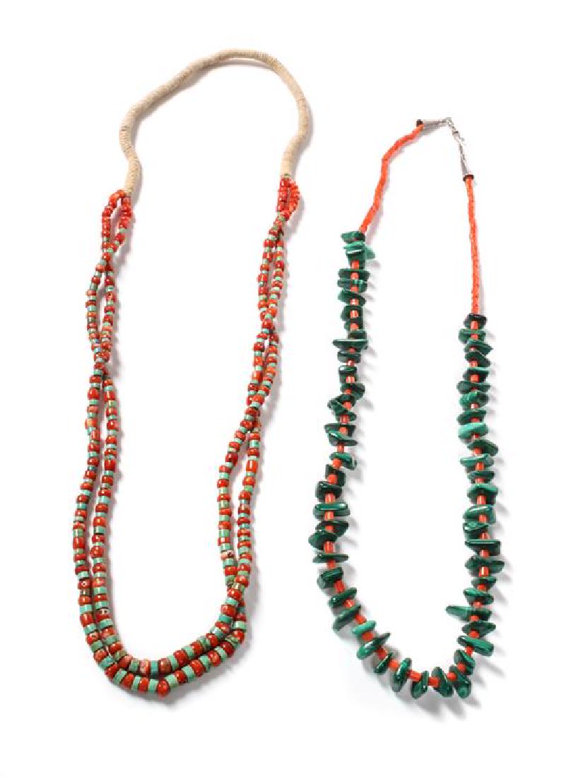 Two Southwestern Coral Necklaces Length of longer (1 of 1)