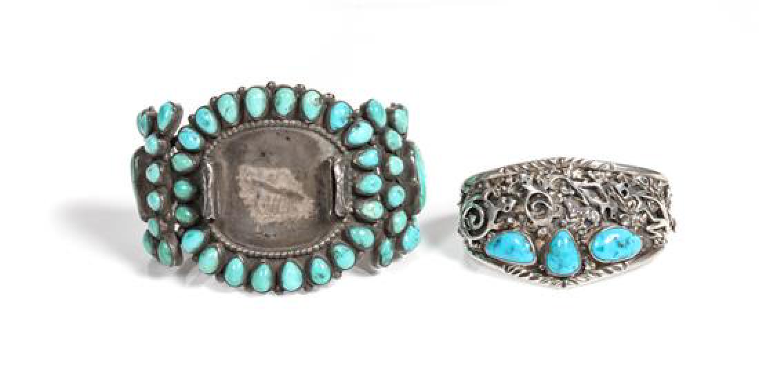 Southwestern Silver and Turquoise Turtle Design (1 of 1)