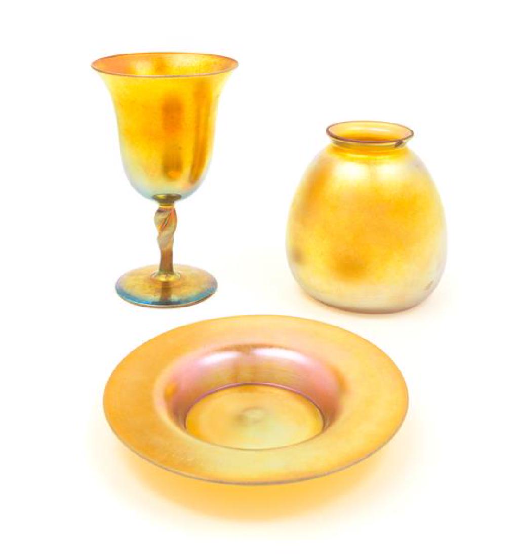 Steuben, EARLY 20TH CENTURY, a group of three gold (1 of 1)