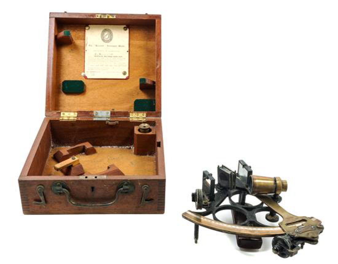 * An English Brass and Black Lacquered Sextant Radius 8 (1 of 1)