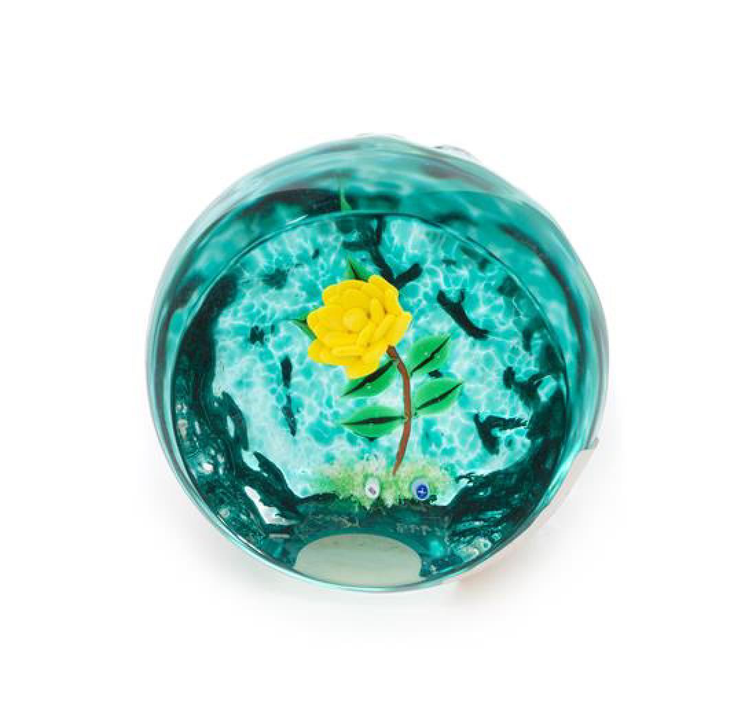 * William Manson, (Scottish), a flower paperweight, (1 of 1)