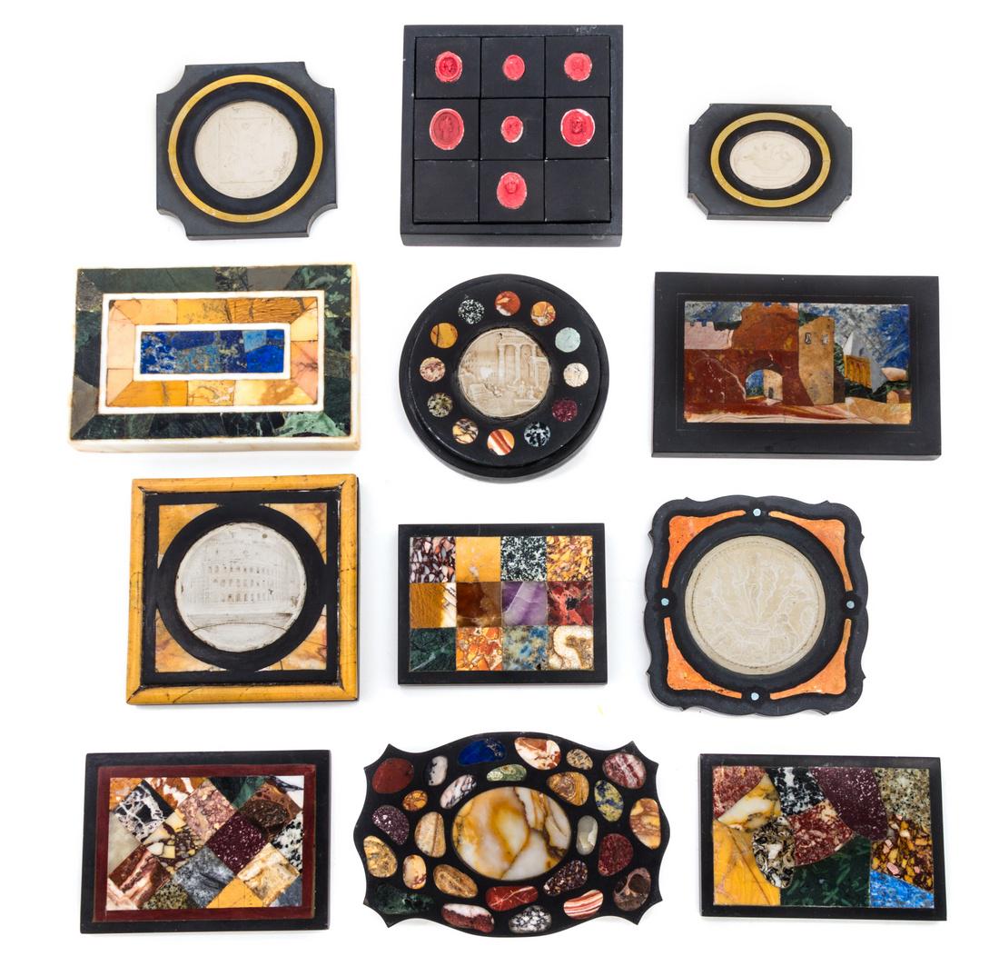 * A Collection of Italian Specimen Marble Paperweights (1 of 1)