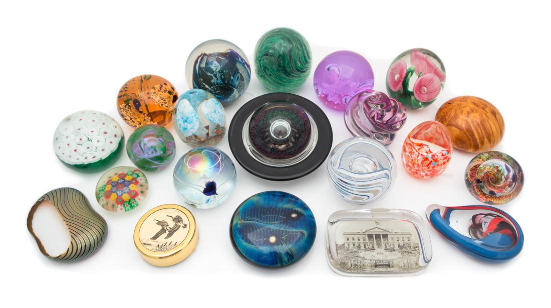 * A Collection of 21 Paperweights, Various Makers (1 of 1)