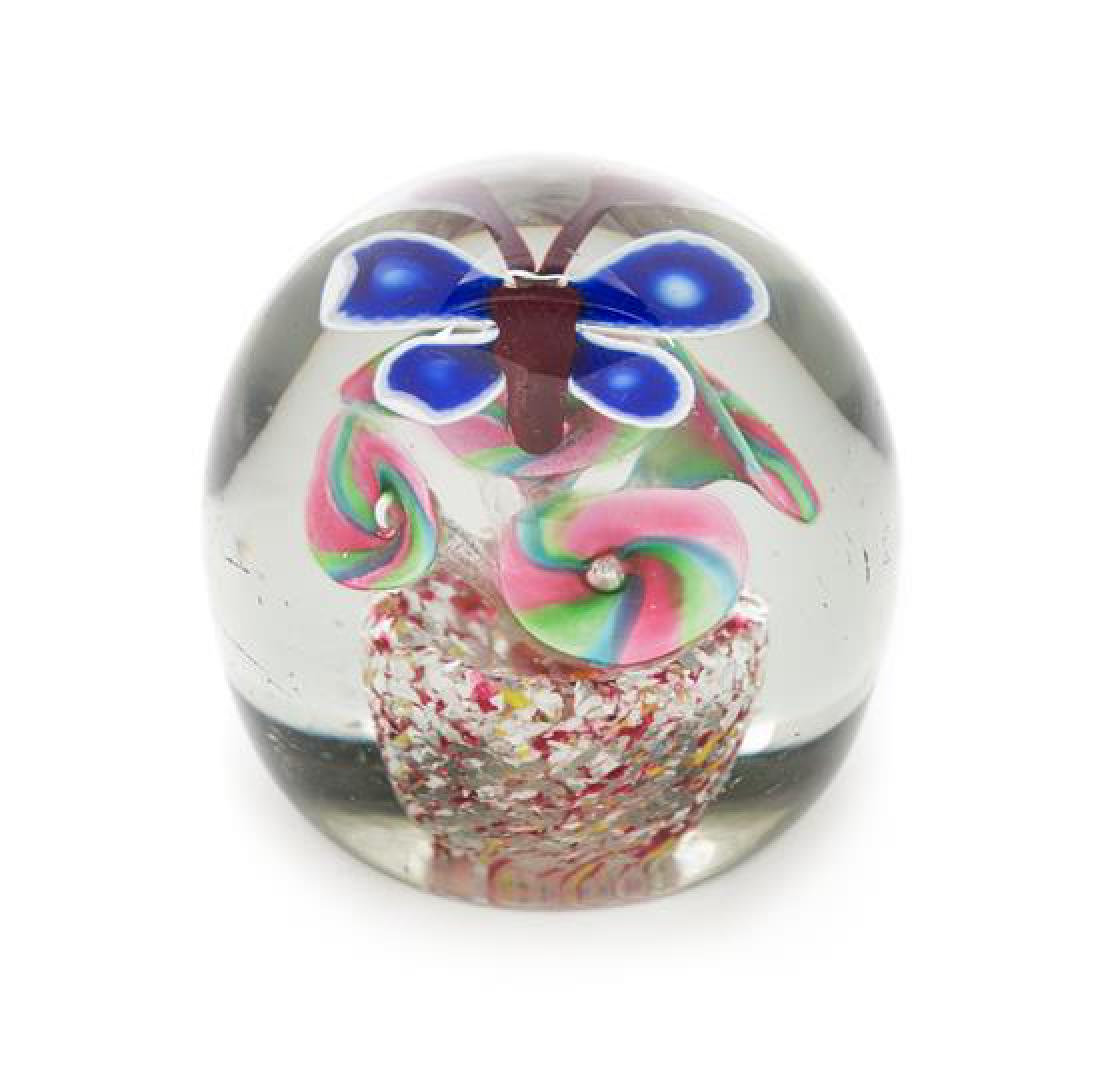 * An Antique Czech Butterfly Paperweight Diameter 3 1/4: * An Antique Czech Butterfly Paperweight Diameter 3 1/4 inches Estimate $80-120 Property from the Estate of Gerard L. Cafesjian, Naples, Florida Some surface scratching to body. Heavier shelfwear to u