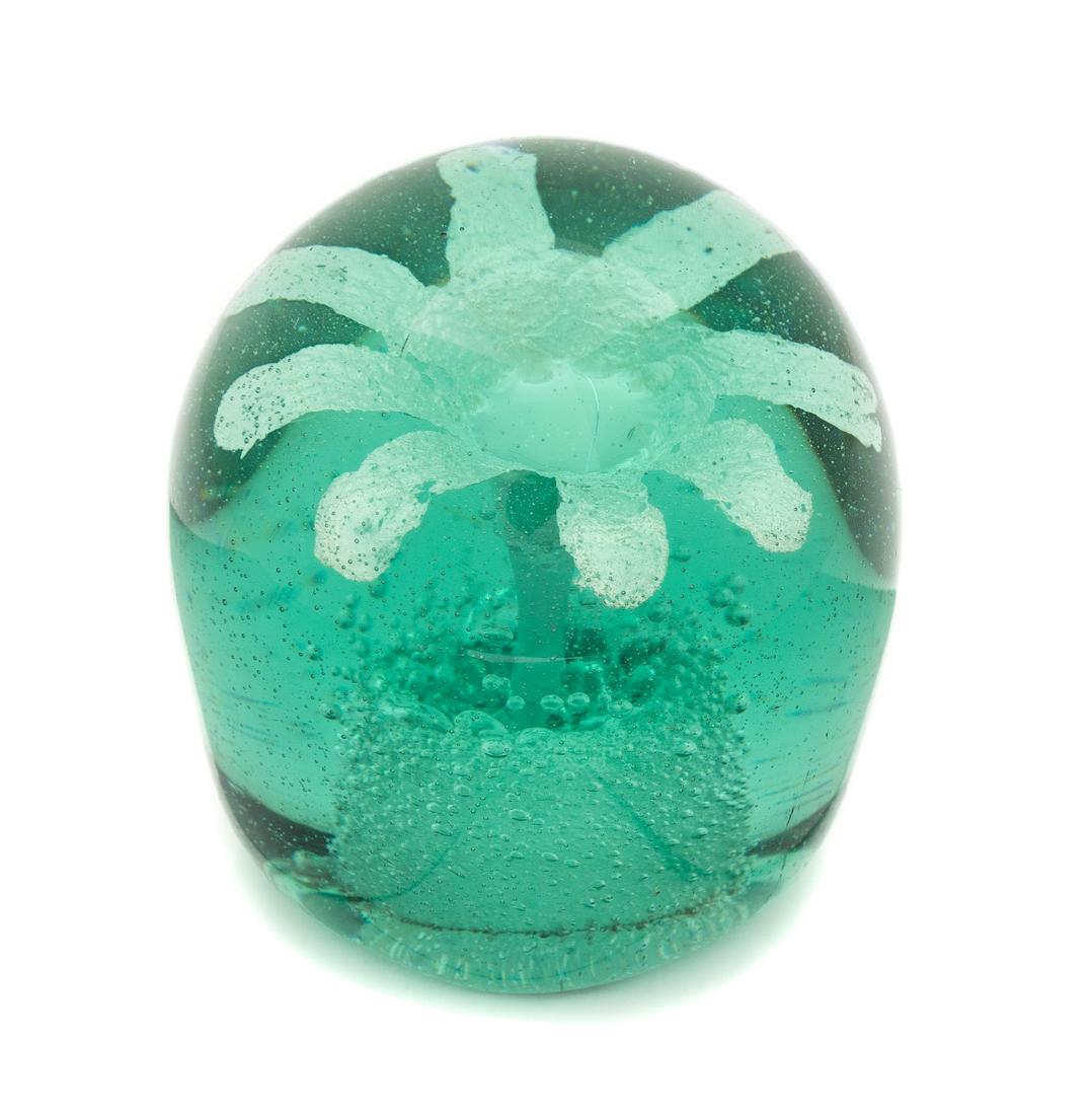 * An Antique English Green Bottle Paperweight Diameter: (1 of 1)