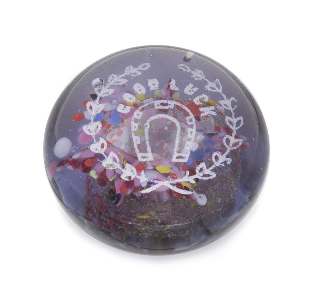 * An Antique American Good Luck Paperweight Diameter 3 (1 of 1)
