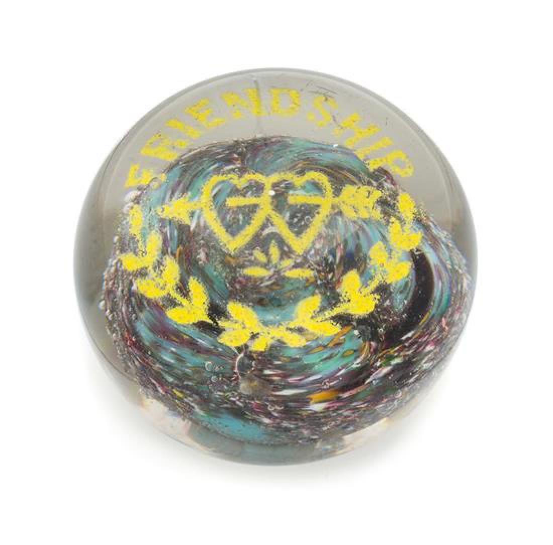 * An Antique American Motto Frit Paperweight Diameter 3 (1 of 1)