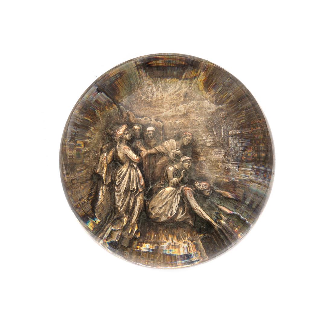 An Antique Pinchback Moses in the Bullrushes: An Antique Pinchback Moses in the Bullrushes Paperweight Diameter 3 inches Estimate $ 80-120