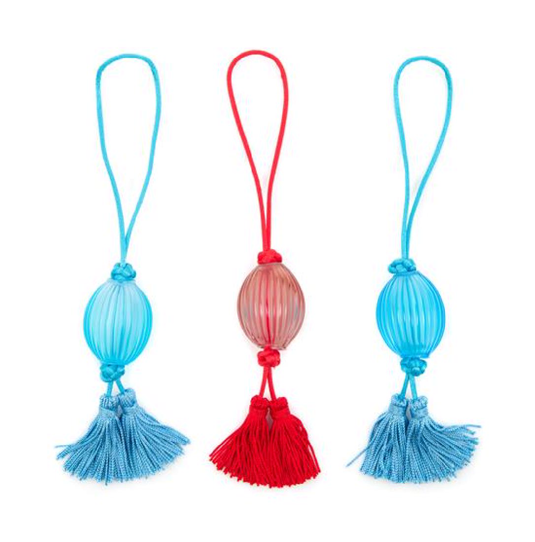 Lalique, , three Nerita glass tassels, each in the (1 of 1)