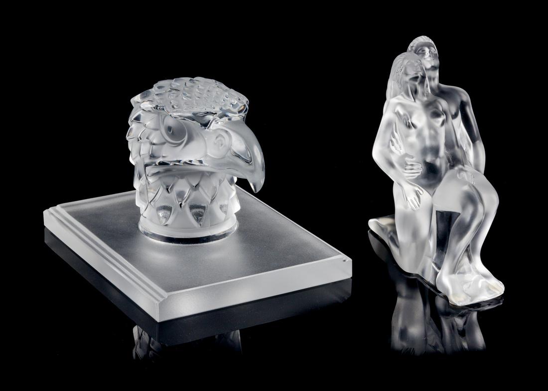 Lalique, , two glass figural sculptures (1 of 1)