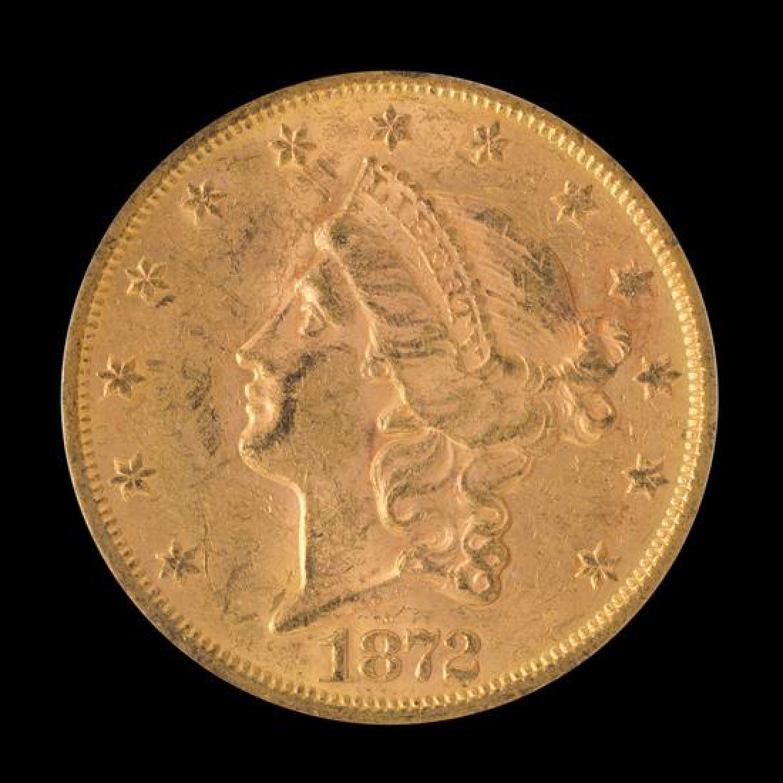 A United States 1872-S Liberty Head $20 Gold Coin (1 of 3)