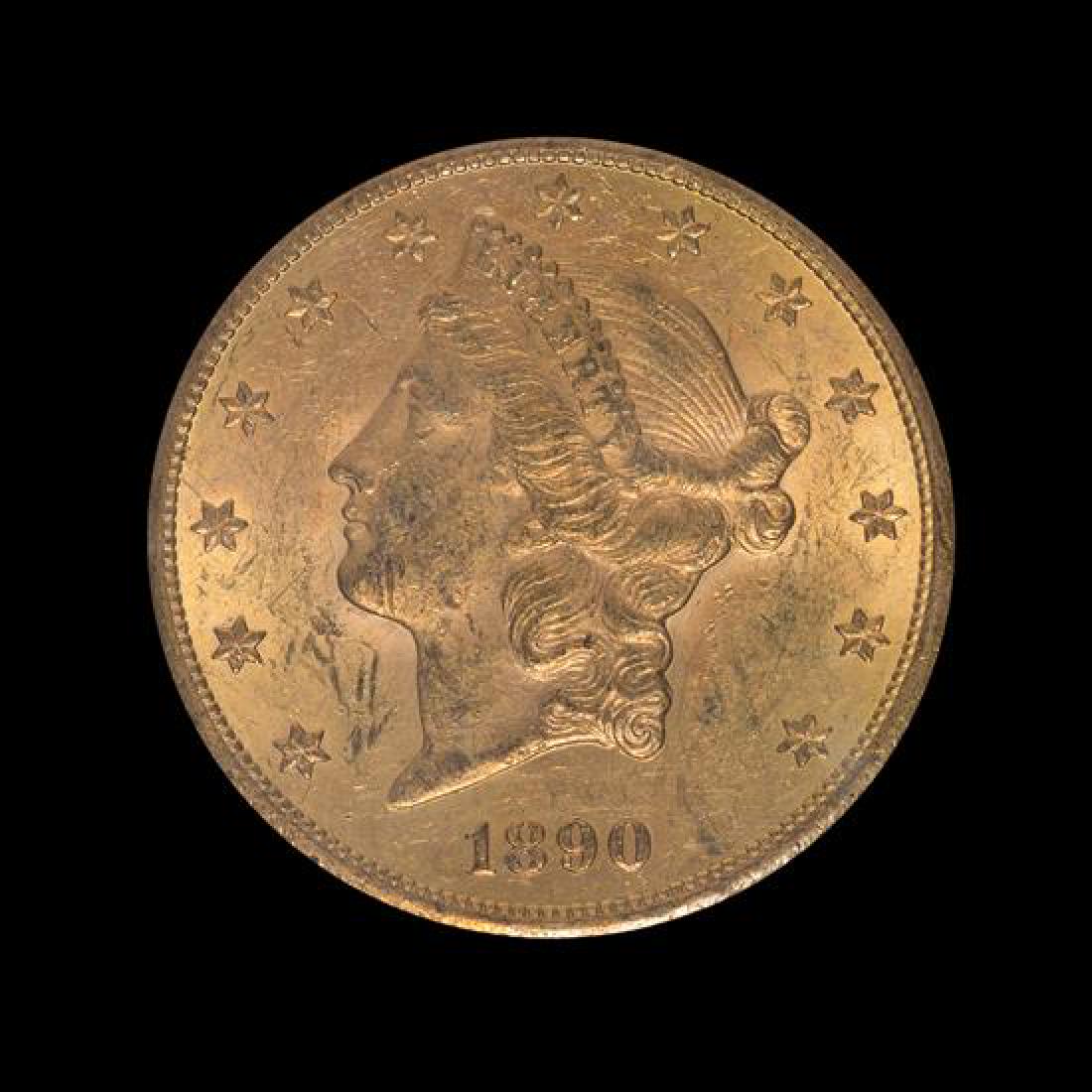 A United States 1890-CC Liberty Head $20 Gold Coin (1 of 3)