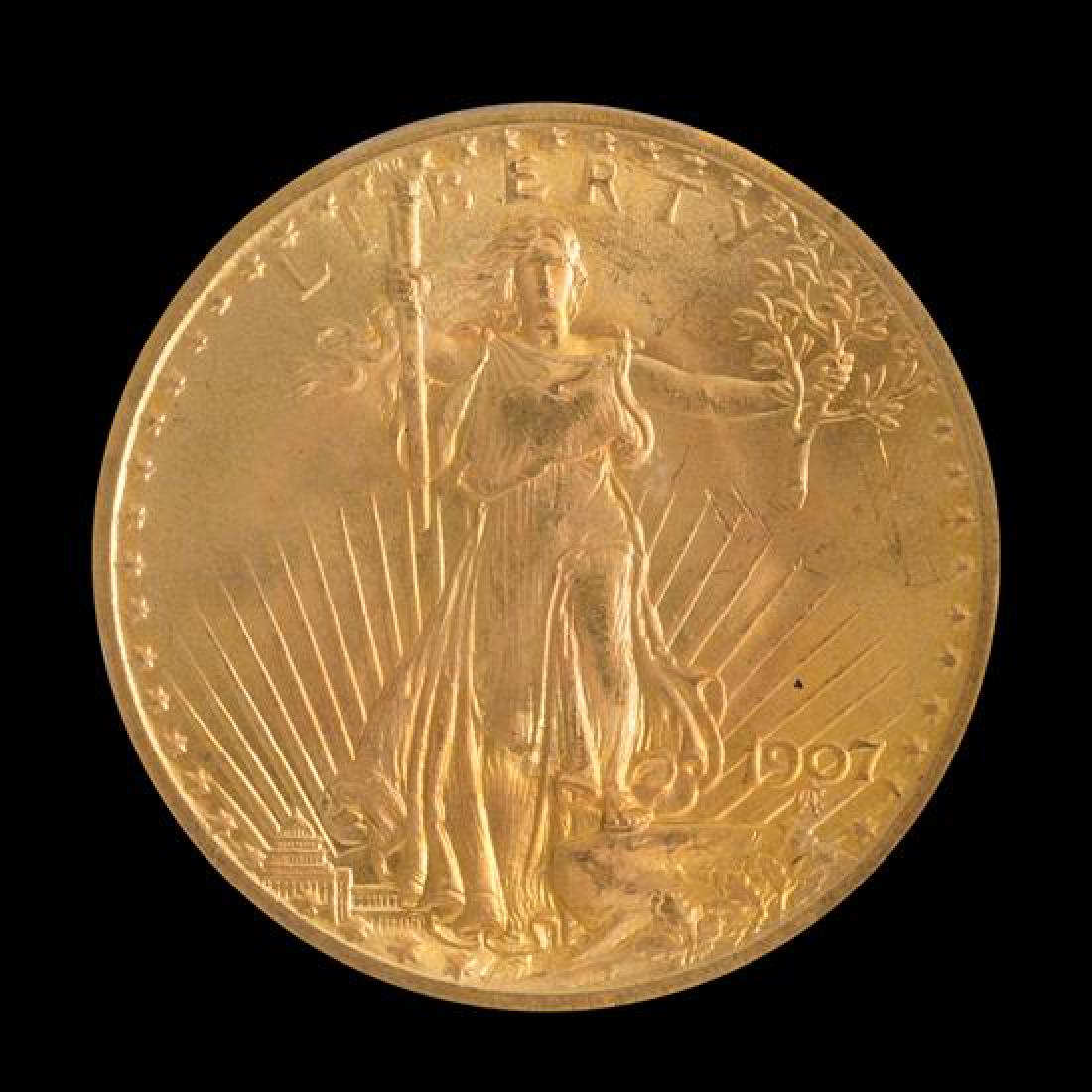 A United States 1907 Saint-Gaudens $20 Gold Coin (1 of 3)