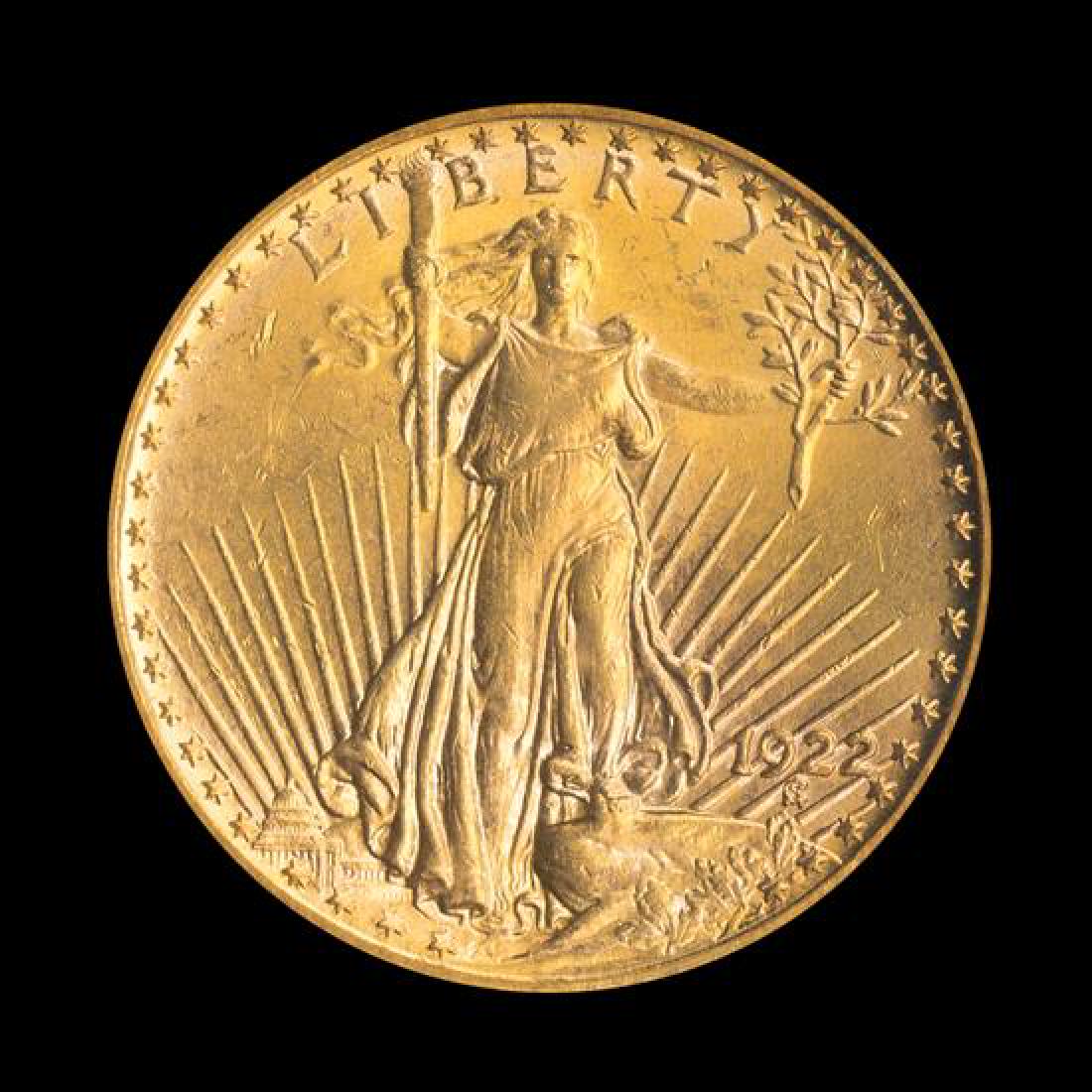 A United States 1922 Saint-Gaudens $20 Gold Coin (1 of 3)