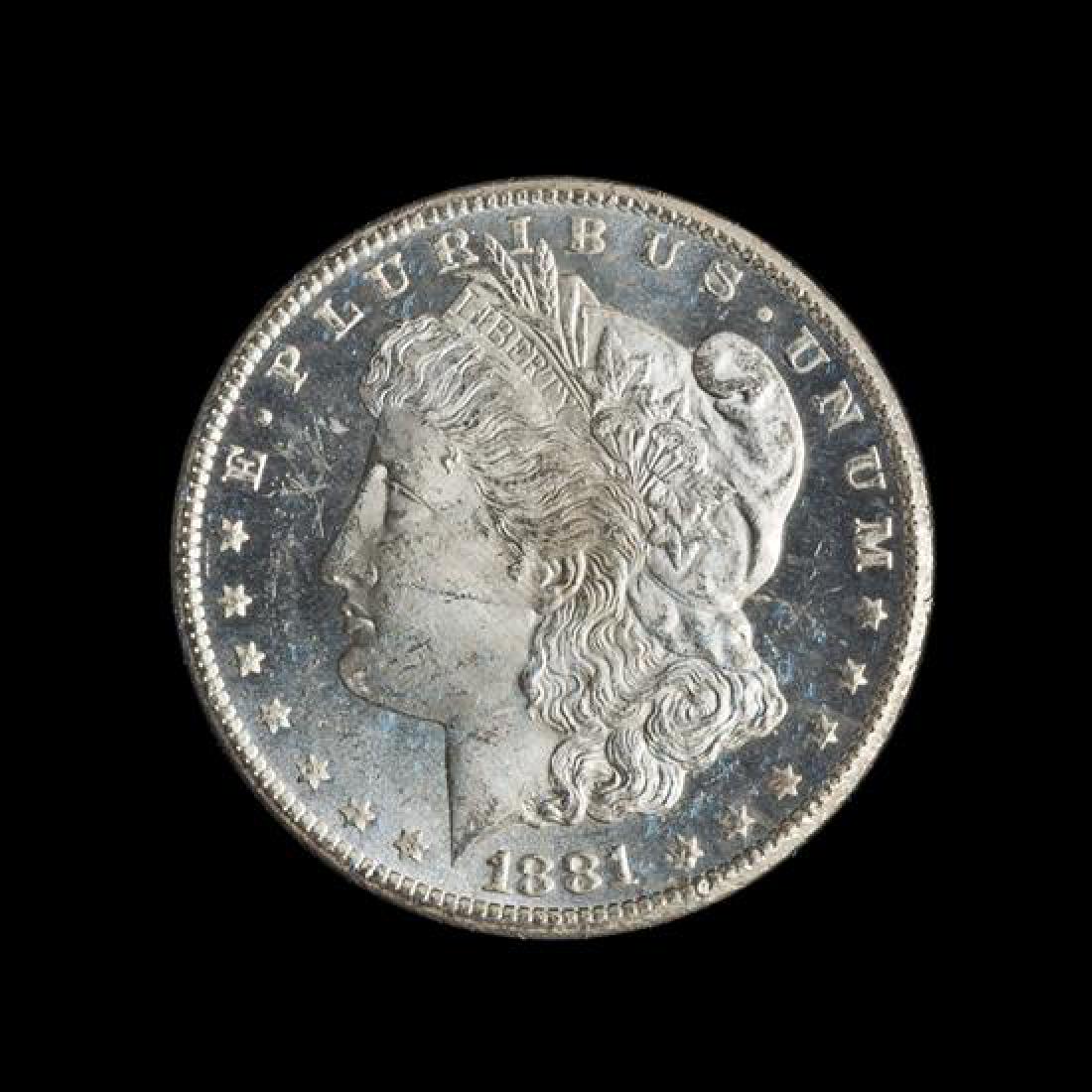 A United States 1881-CC GSA: Morgan Silver Dollar Coin (1 of 3)