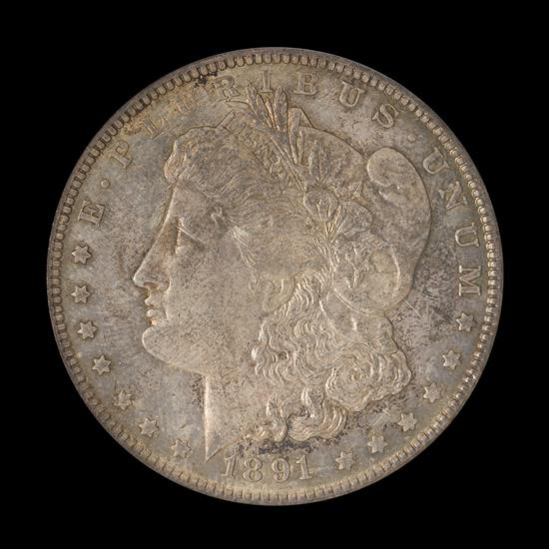 A United States 1891-CC Morgan Silver Dollar Coin (1 of 3)