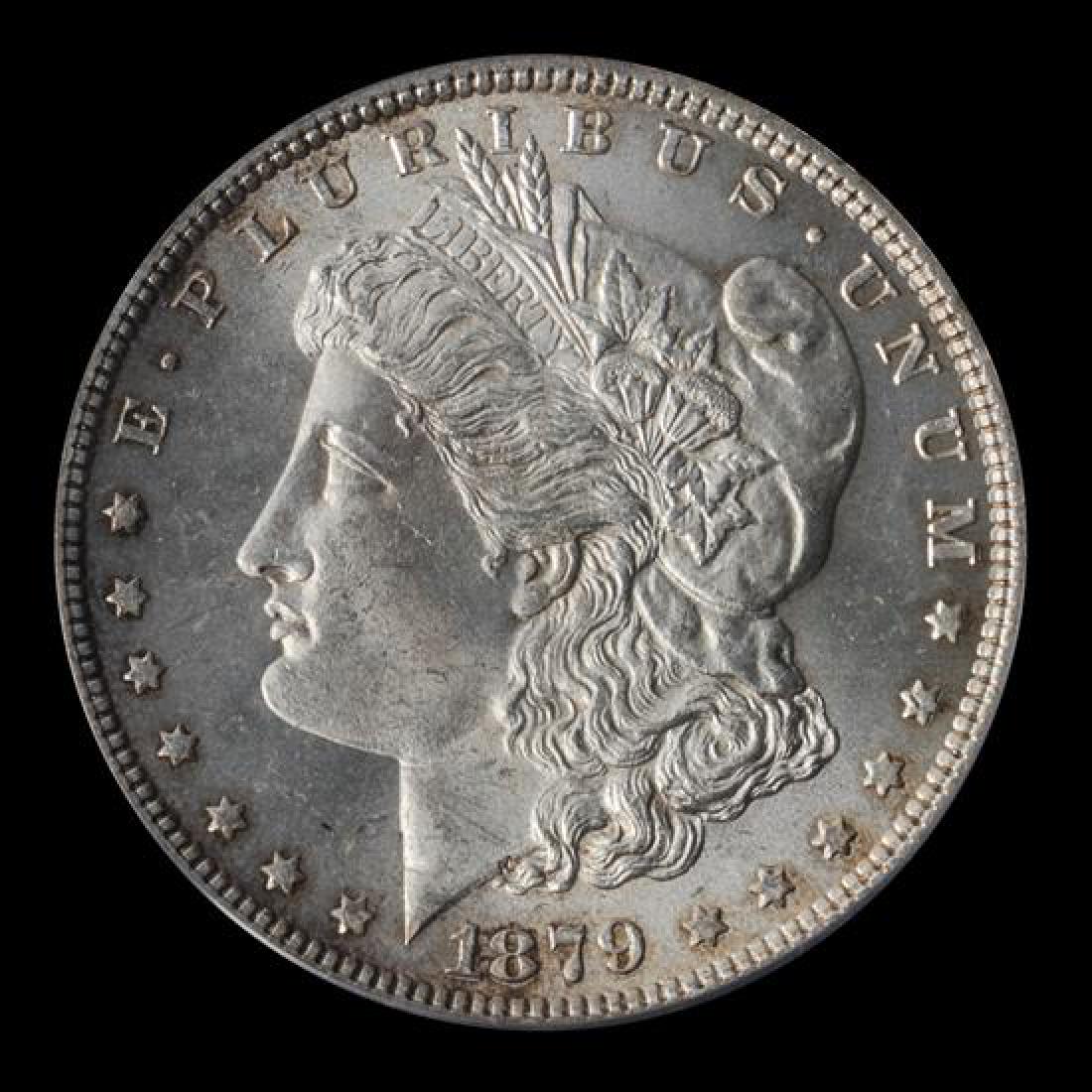 A United States 1879 Morgan Silver Dollar Coin (1 of 3)
