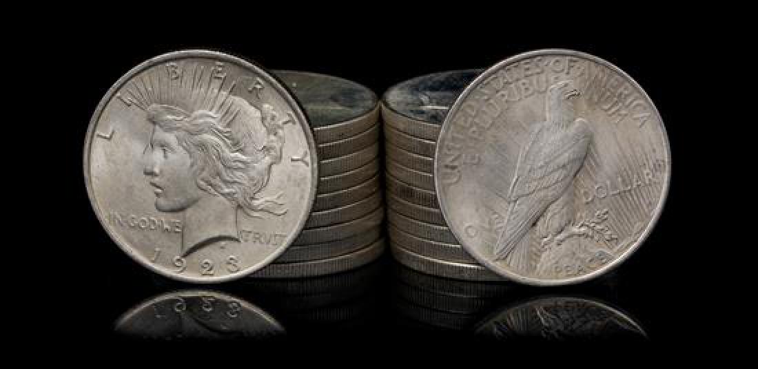 A Group of Twenty United States 1923 Peace Silver (1 of 1)
