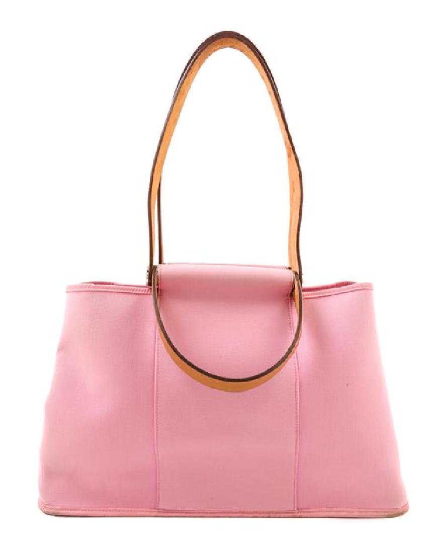 An Hermès Pink Toile Canvas Cabag Tote, 15.5" x 9.25" x (1 of 4)