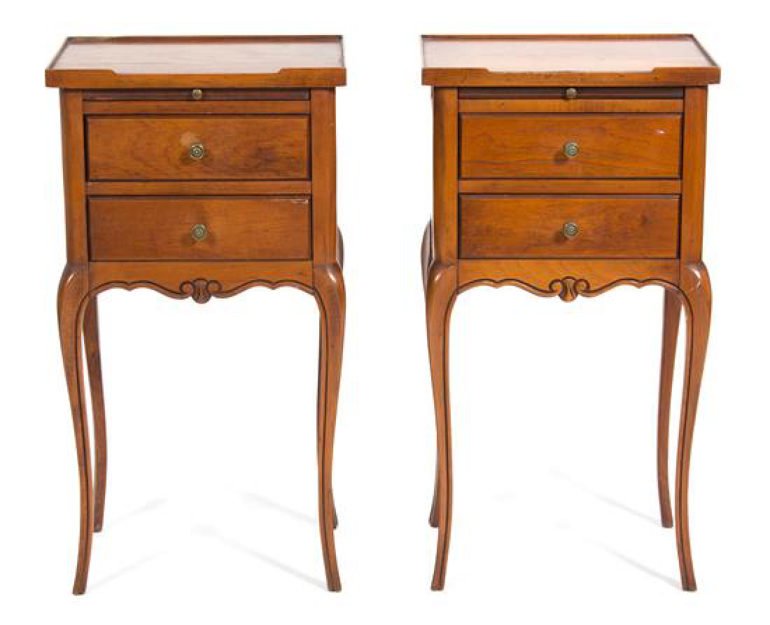 A Pair of French Provincial Walnut Side Tables Height (1 of 1)