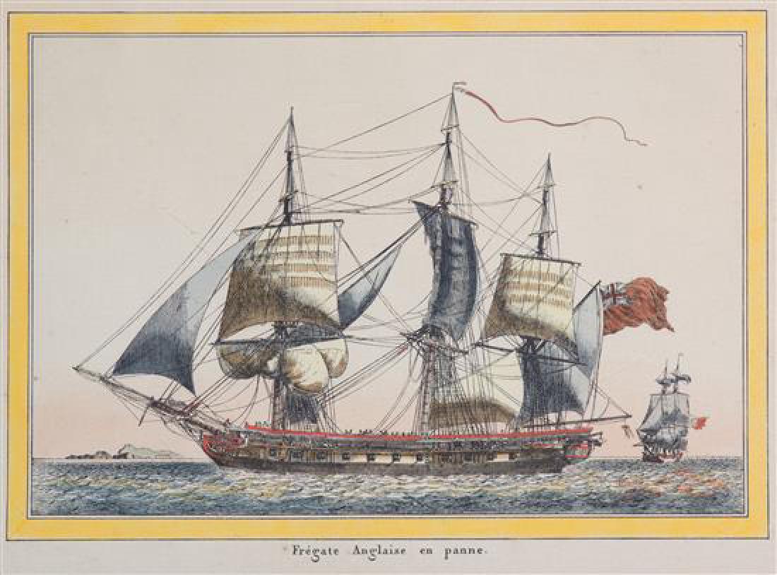 A Pair of Hand-Colored Engravings Framed 14 x 18 (1 of 2)