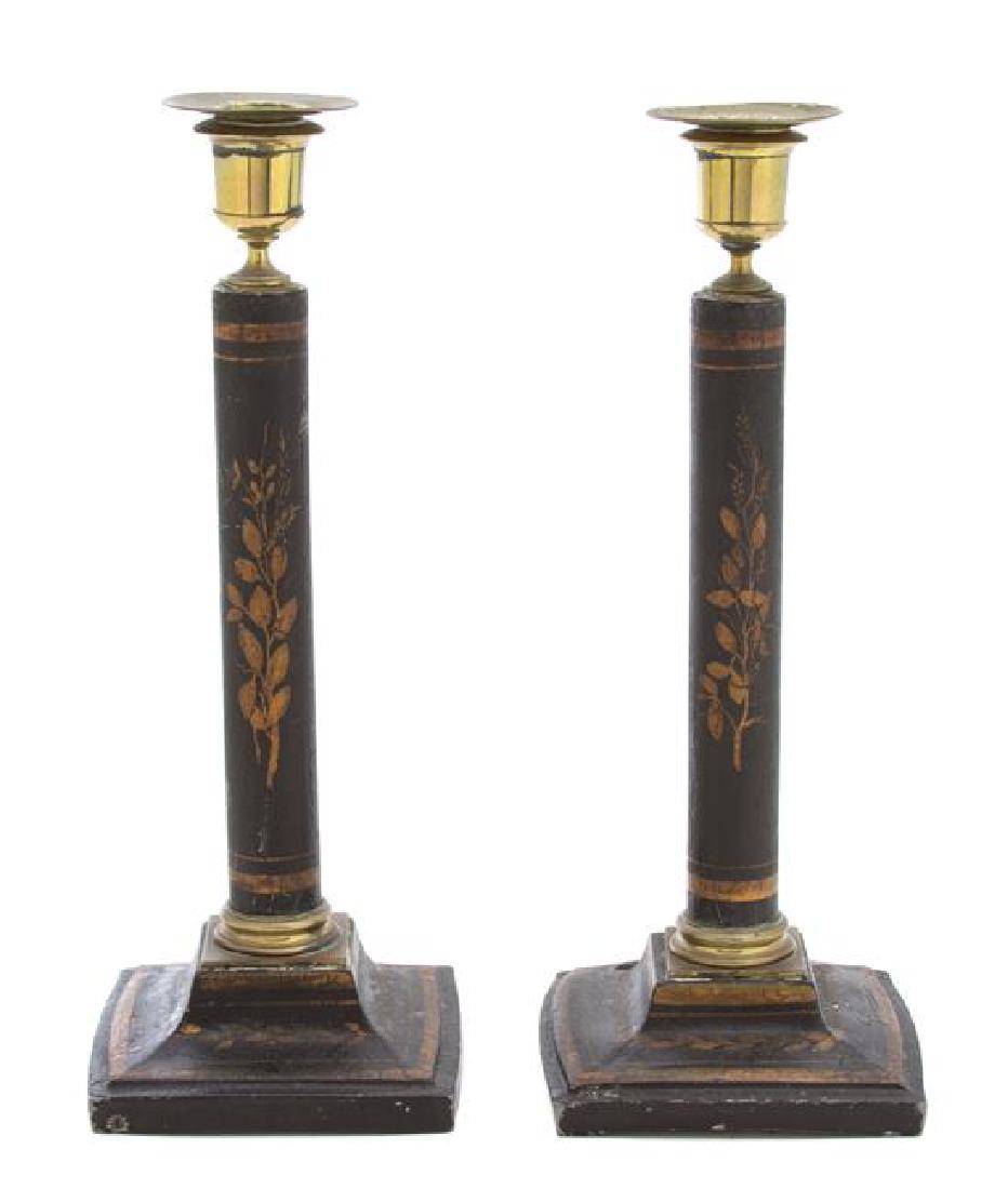 A Pair of Regency Ebonized and Gilt Decorated (1 of 1)