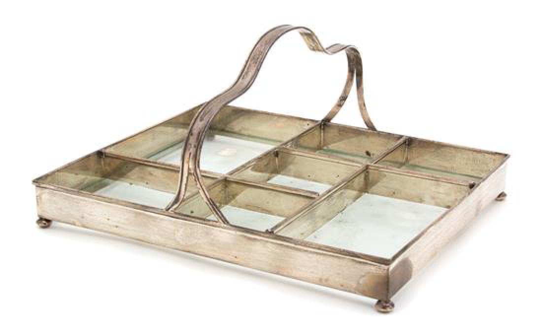 An American Silver Serving Tray with Lift Handle Height (1 of 1)