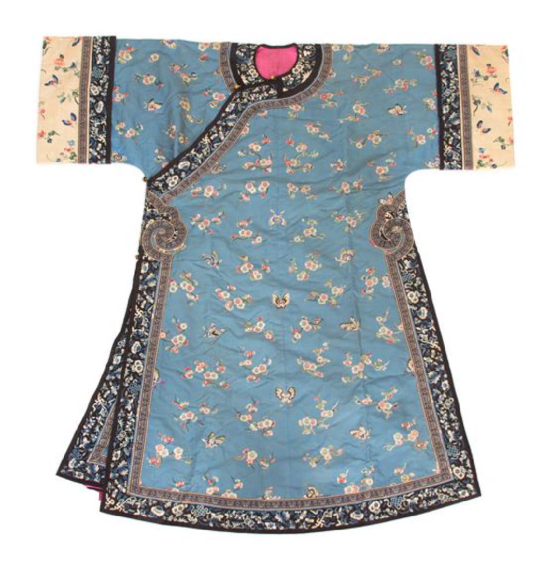 A Chinese Embroidered Silk Robe (1 of 1)