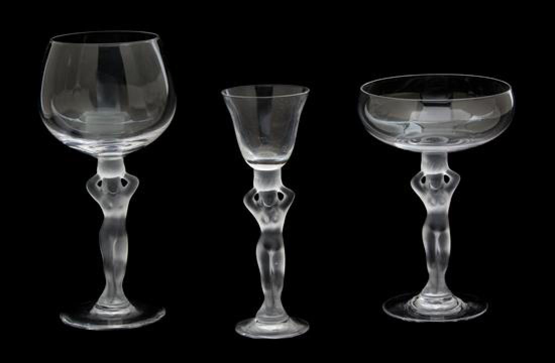 A Set of Eighteen Lalique Style Molded and Frosted (1 of 1)