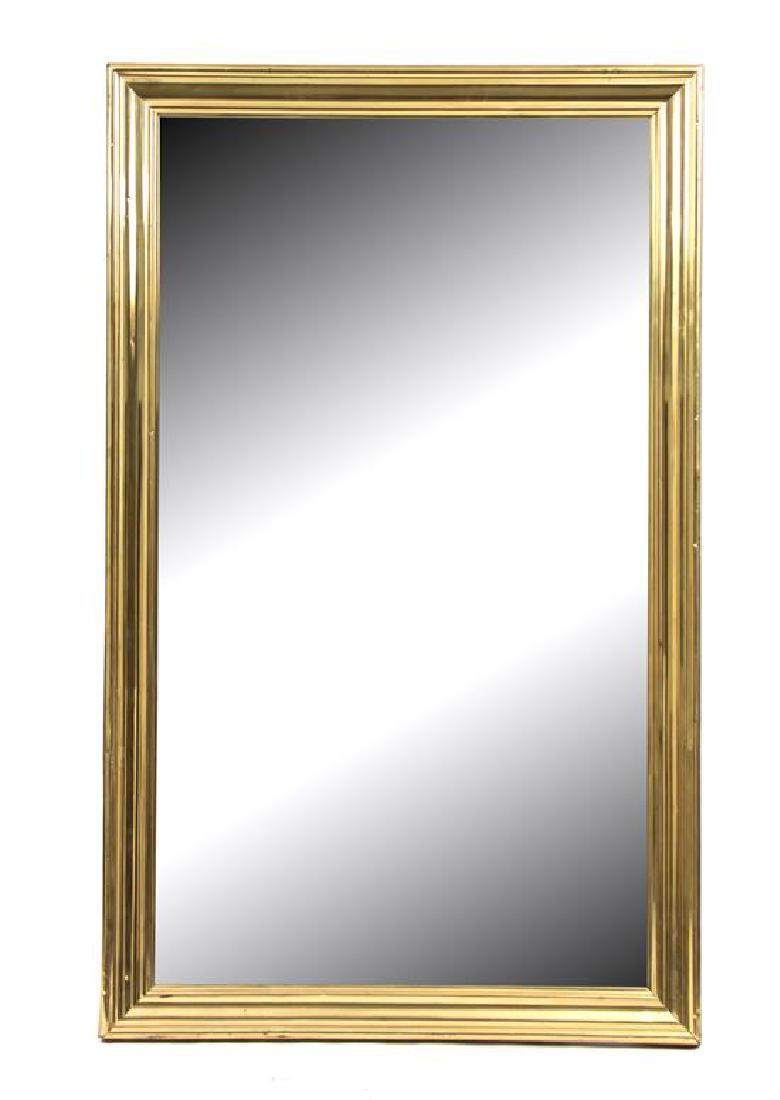 A Large Brass Framed Mirror Height 70 1/2 x width 43 (1 of 1)