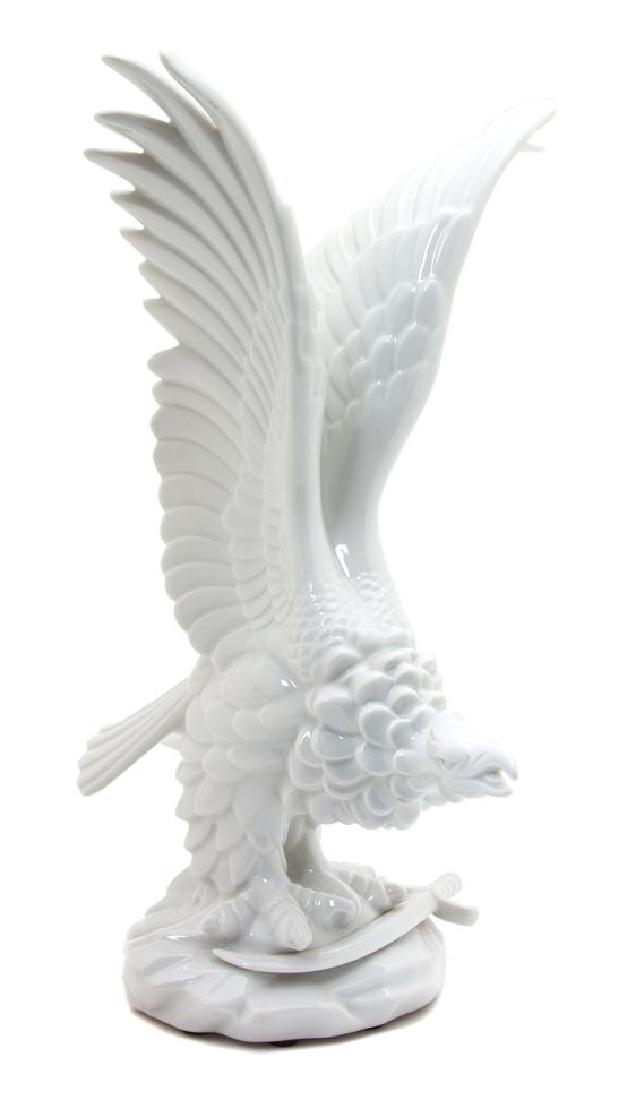A Herend White Glazed Porcelain Eagle Height 13 inches. (1 of 1)