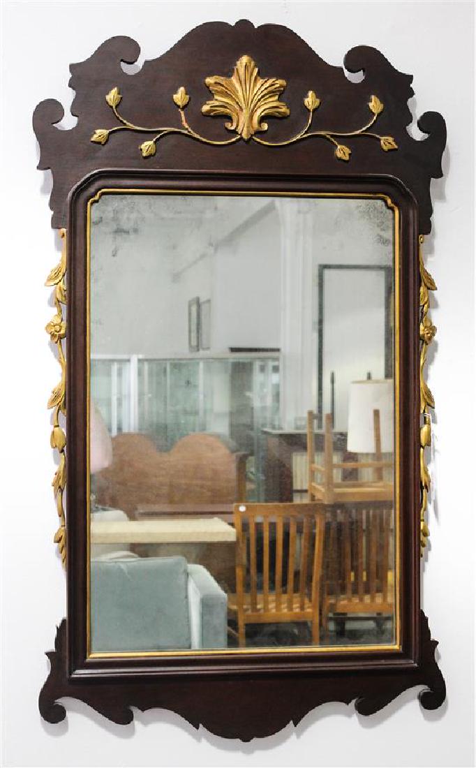 A Chippendale Style Parcel Gilt Mirror (1 of 1)