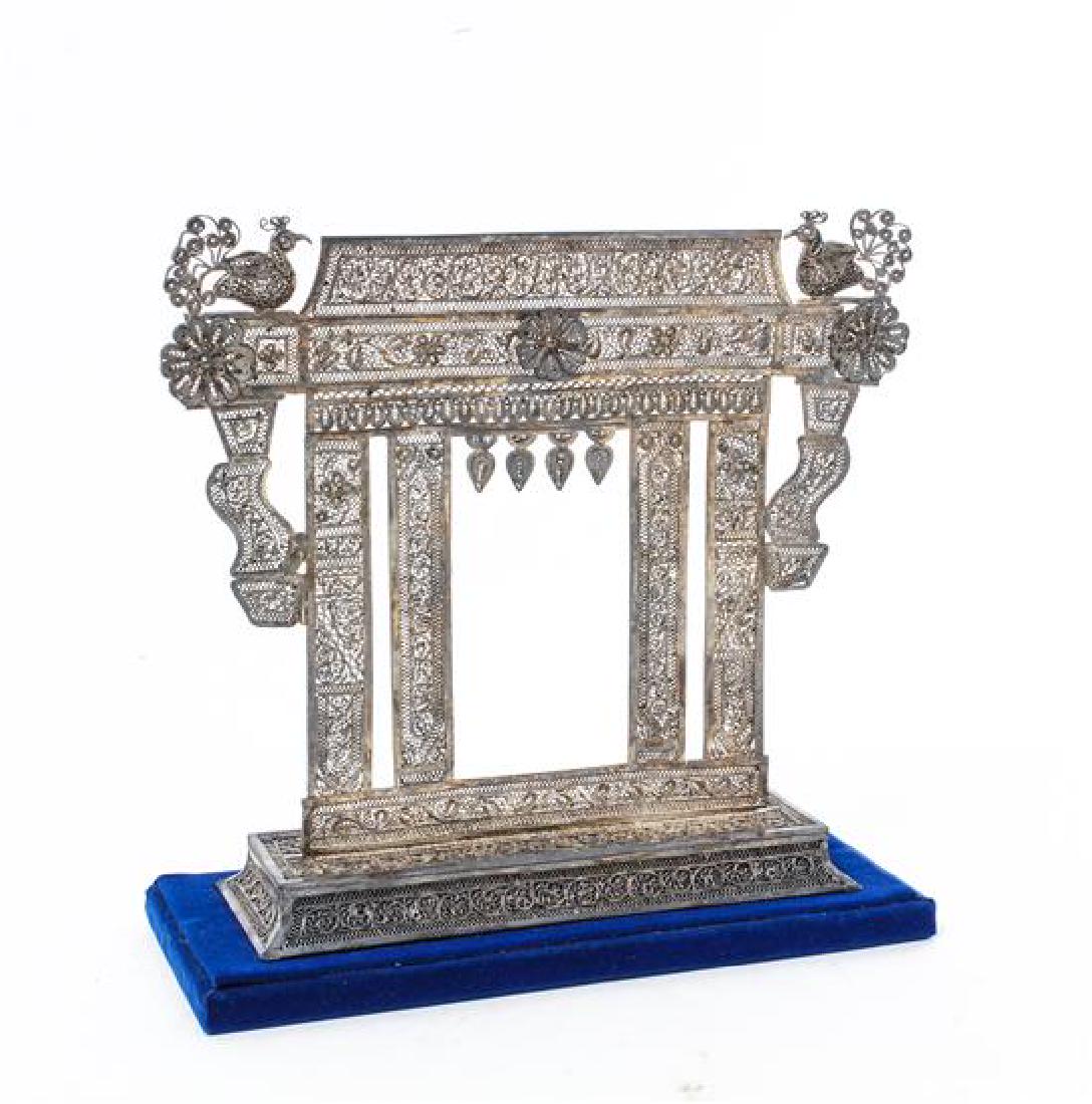 A Silvered Metal Filigree Architectural Model (1 of 1)