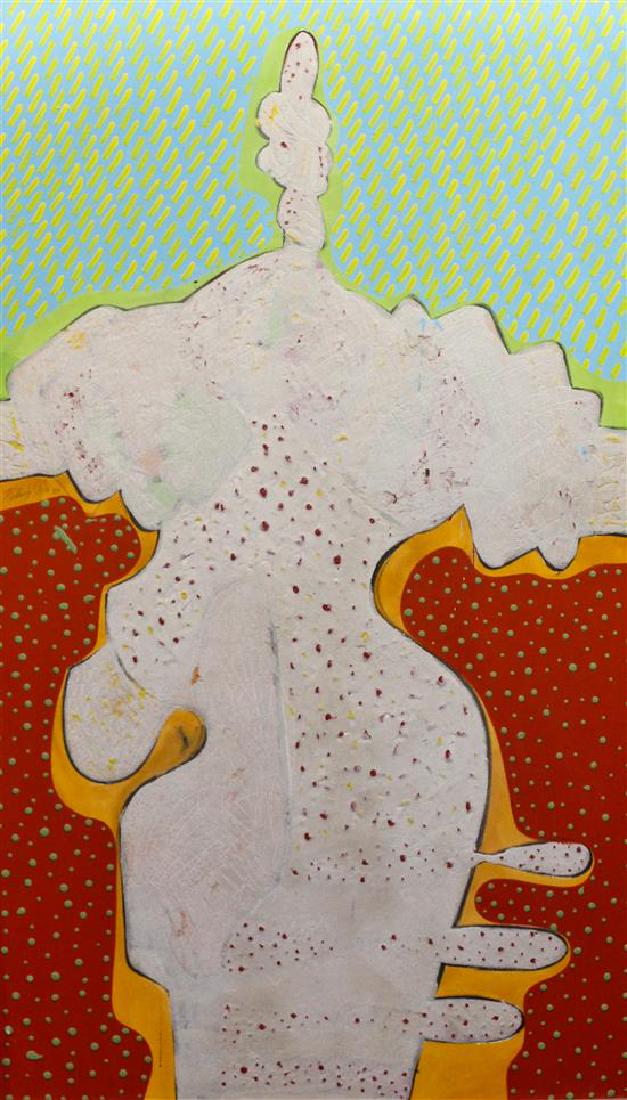 Vladimir Cora: Vladimir Cora (Mexican, b. 1951) Senorita No. 4 acrylic on canvas signed and titled to verso 58 3/4 x 33 3/4 inches. Estimate $1,000-2,000 Provenance: Purchased from B. Lewin Galleries