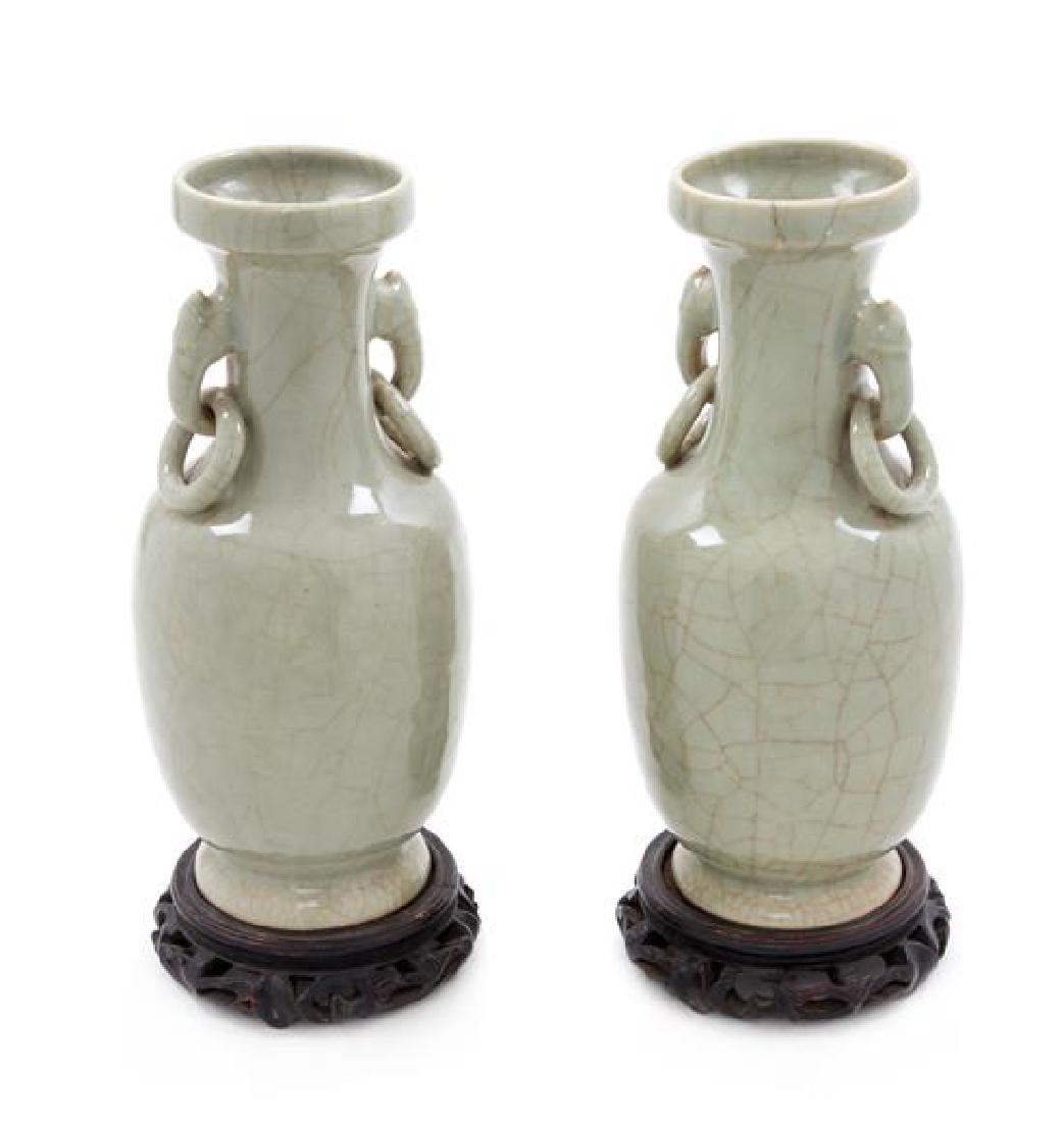 A Pair of Chinese Guan- Type Porcelain Vases Height (1 of 1)