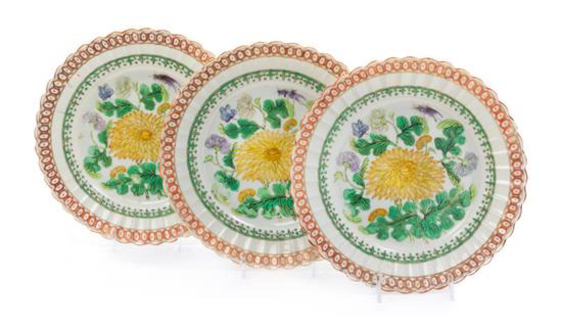 Three Chinese Export Polychrome Enameled Porcelain (1 of 1)