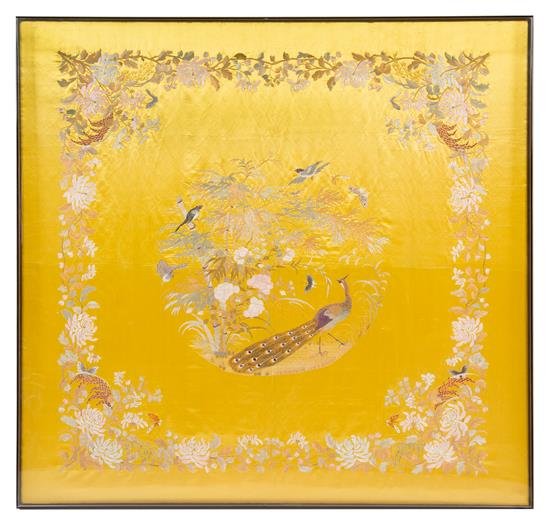 * A Chinese Embroidered Silk Panel (1 of 1)