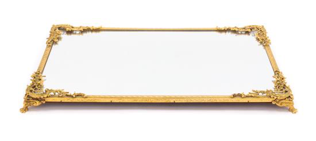 * A Rococo Style Gilt Metal Table Plateau Width 25 1/2 (1 of 1)