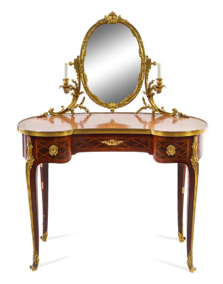 * A Louis XV Style Gilt Bronze Mounted Parquetry (1 of 1)