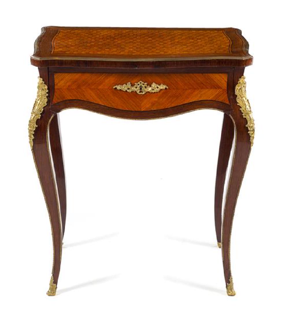 A Louis XV Style Gilt Bronze Mounted Kingwood and (1 of 2)