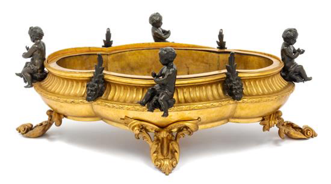 A French Gilt and Patinated Bronze Jardiniere Height 11 (1 of 1)