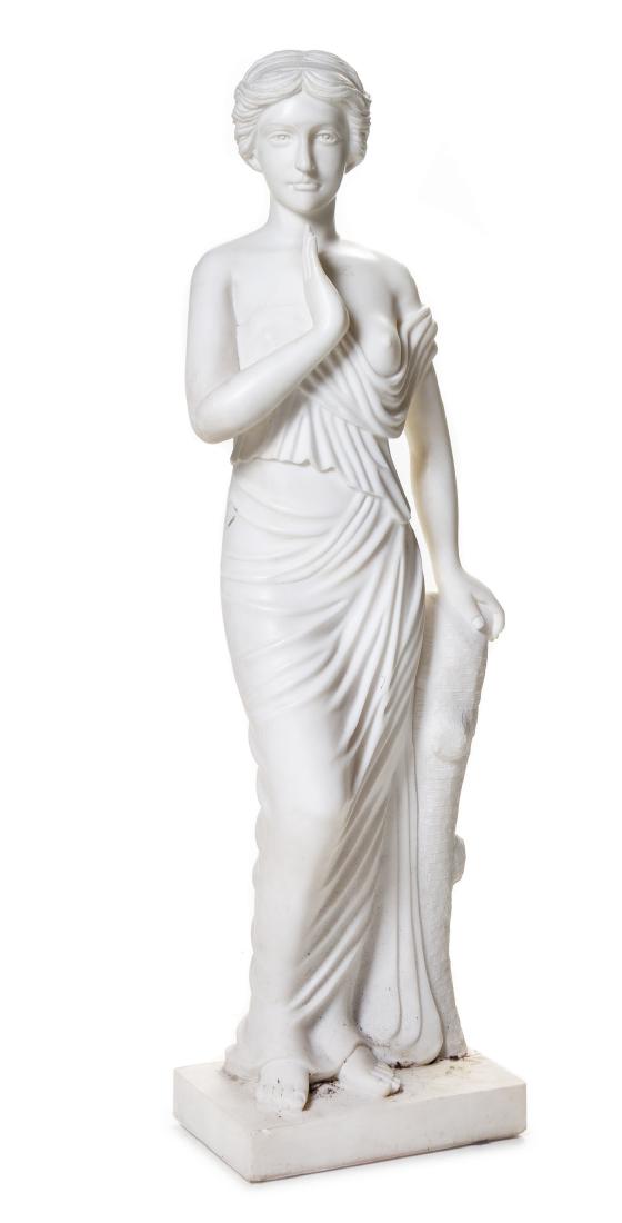 A Continental Carved Alabaster Figure Height 40 inches. (1 of 1)