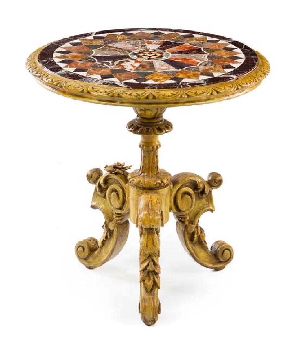 A Neoclassical Specimen Marble Occasional Table Height (1 of 1)