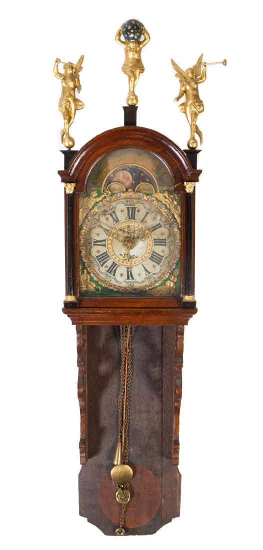 * A Dutch Oak Wall Clock Height 60 inches. (1 of 1)